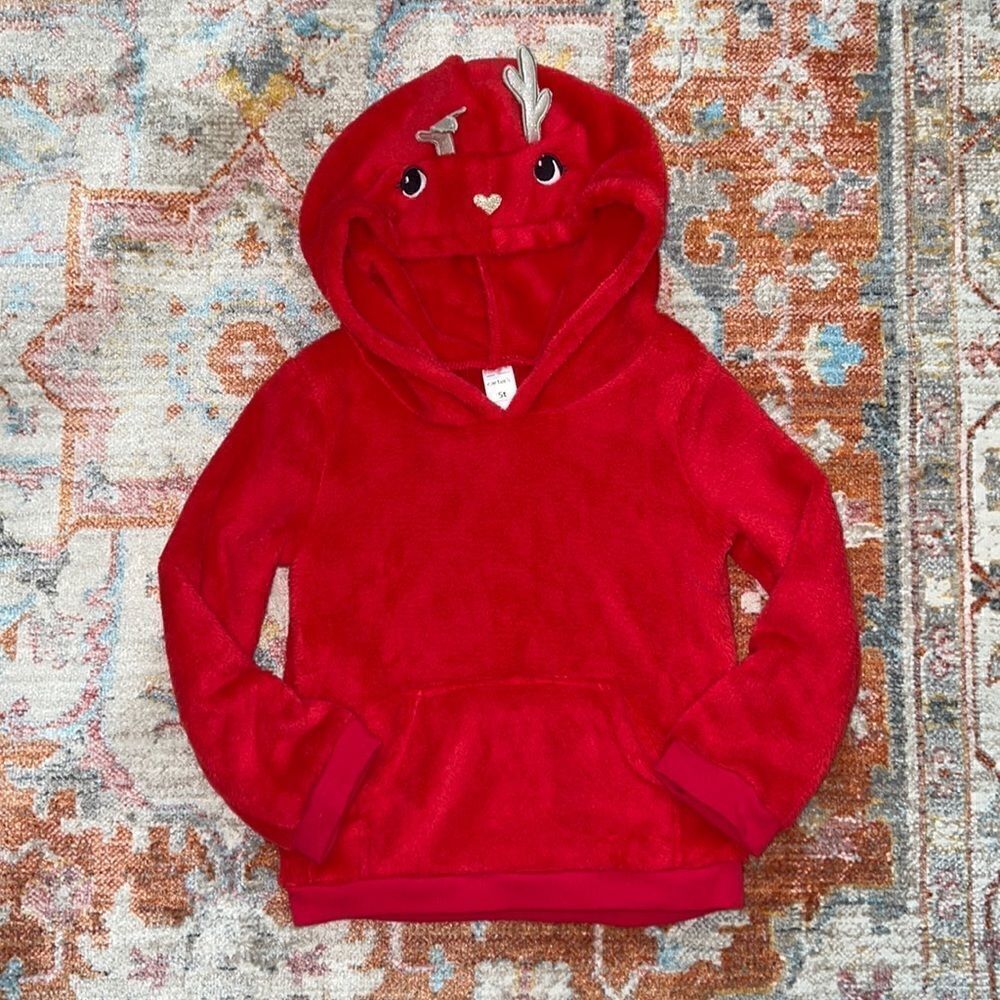 Carters Toddler Furry Reindeer Hoodie